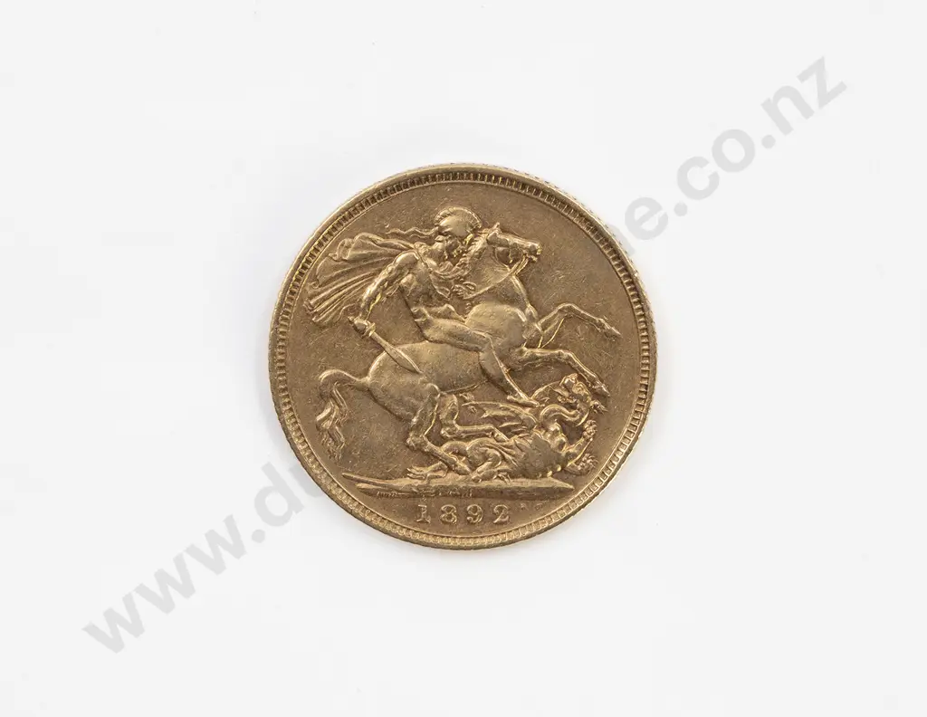 1892 Full Gold Sovereign Image 1++