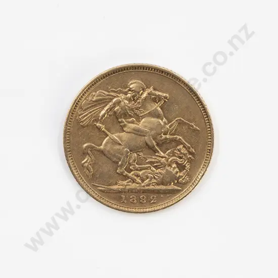 1892 Full Gold Sovereign