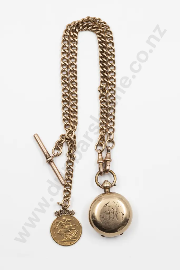 9ct Curb Link Albert Chain Image 1++