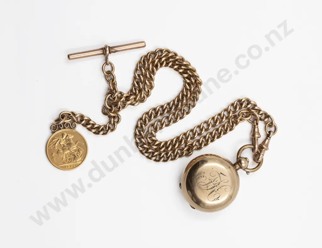 9ct Curb Link Albert Chain Image 1++