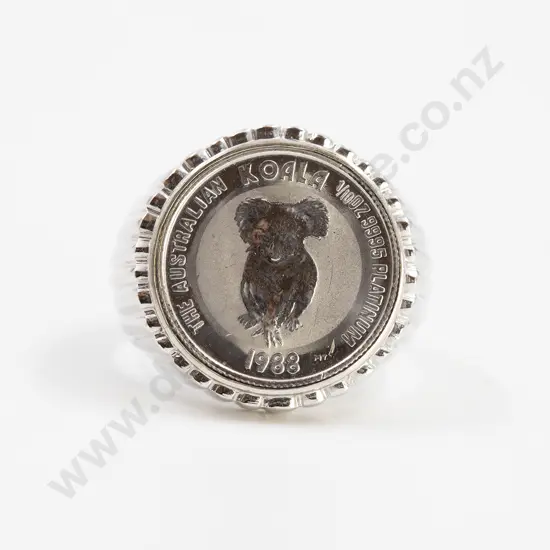 14ct White Gold 1988 Koala Platinum Coin Ring