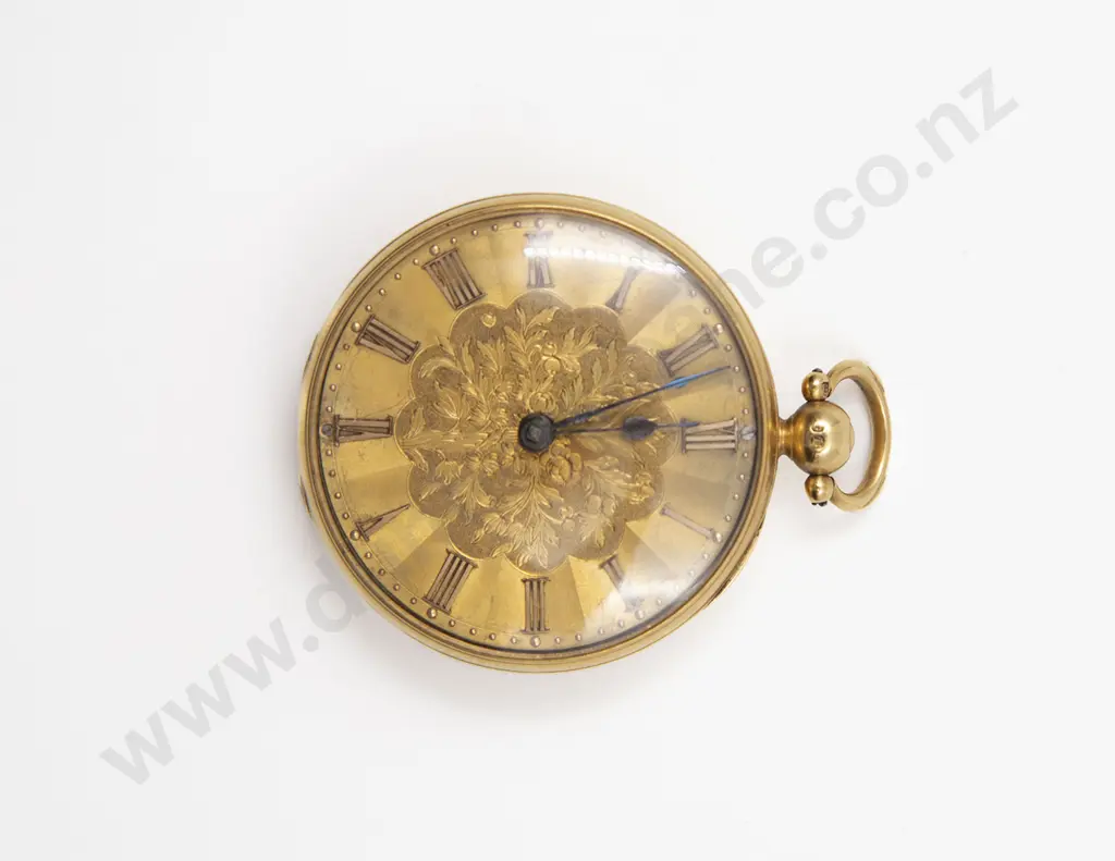 18ct Open Face Key Wind Pocket Watch Image 1++