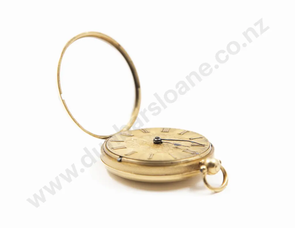 18ct Open Face Key Wind Pocket Watch Image 1++
