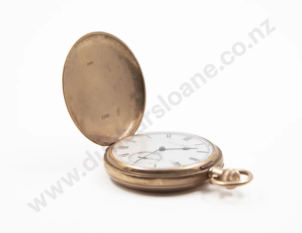 Elgin 9ct Hunter Cased Lever Wind Pocket Image 1++