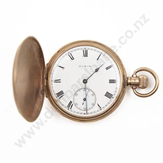 Elgin 9ct Hunter Cased Lever Wind Pocket