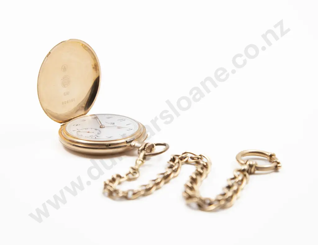 14ct C1920's German Hunter Cased Lever Wind Pocket Watch Image 1++