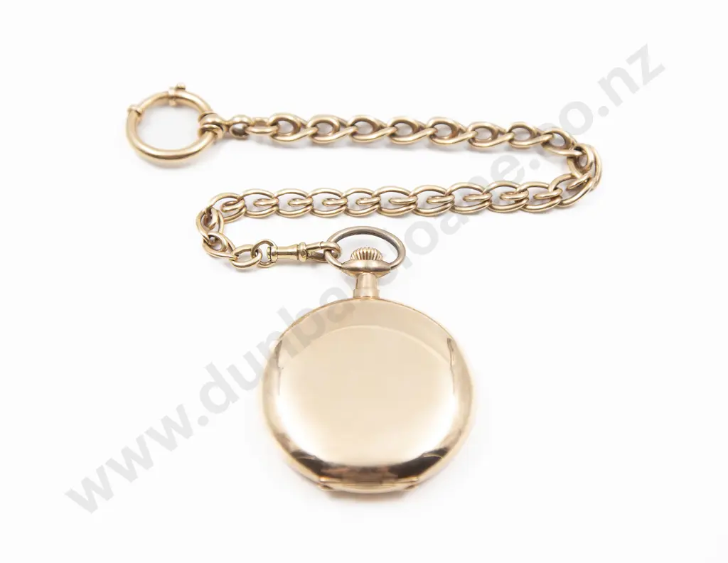 14ct C1920's German Hunter Cased Lever Wind Pocket Watch Image 1++