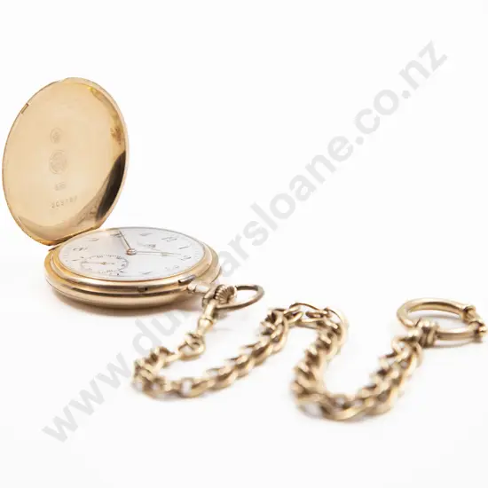 14ct C1920's German Hunter Cased Lever Wind Pocket Watch