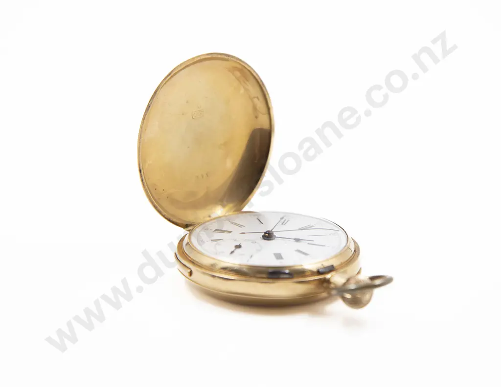 18ct Hunter Cased Lever Wind Chronograph Repeater Image 1++