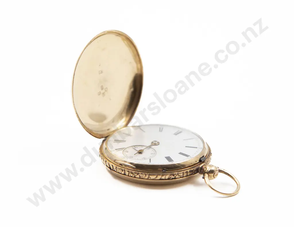 18ct Hunter Cased Key Wind Pocket Image 1++