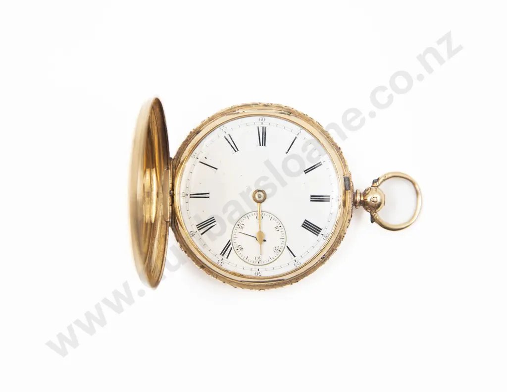 18ct Hunter Cased Key Wind Pocket Image 1++