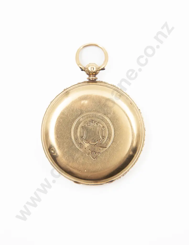 18ct Hunter Cased Key Wind Pocket Image 1++