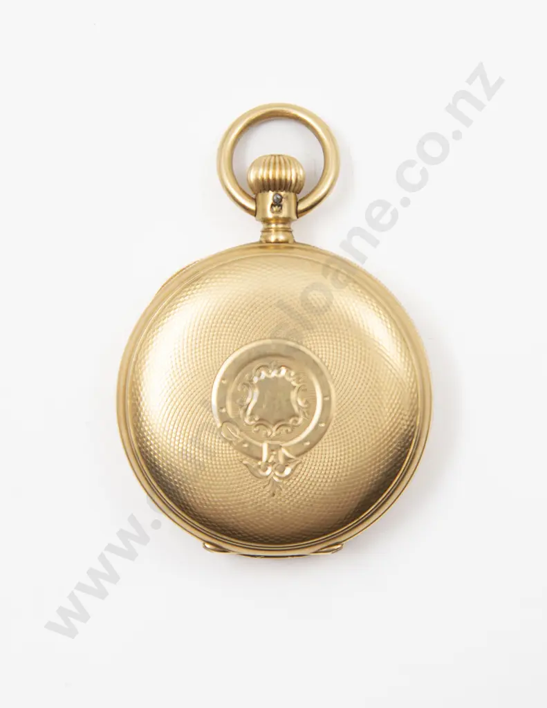 18ct Hunter Cased Lever Wind Small Pocket Watch Image 1++