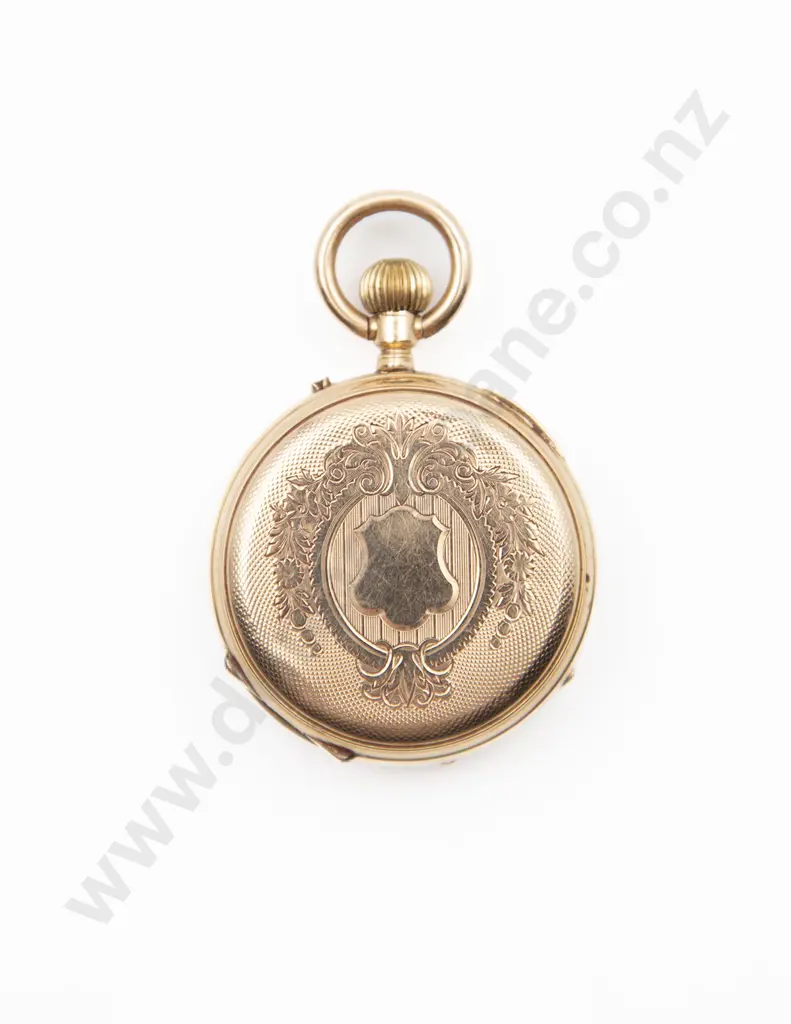 14ct Open Face Lever Wind Small Pocket Watch Image 1++