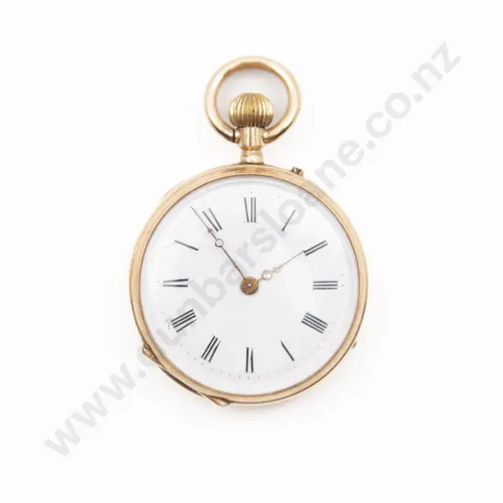 14ct Open Face Lever Wind Small Pocket Watch