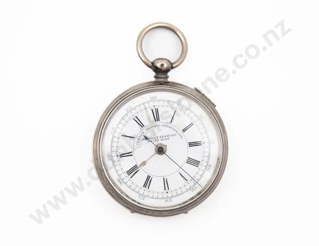 .800 Open Face Key Wind Centre Seconds Chronograph Image 1++