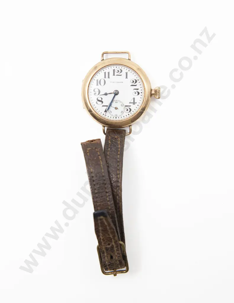 Early C20th Waltham 10ct Cased Gents Wrist Watch Image 1++
