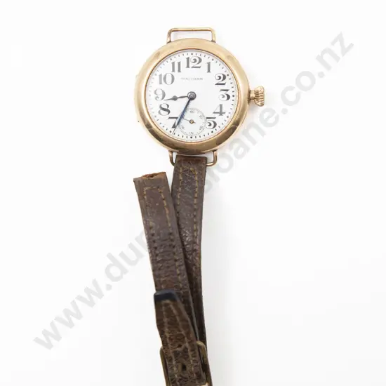 Early C20th Waltham 10ct Cased Gents Wrist Watch
