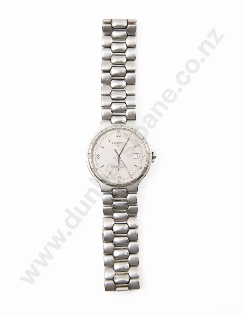Longines Conquest V. H. P. Quartz Gents All Stainless Steel Wrist Watch Image 1++