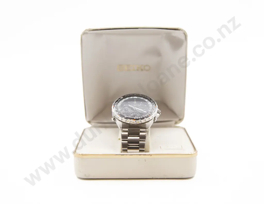 Seiko Quartz SEH005J Uhr Alarm Chronograph Calendar Sport 150 Watch Image 1++
