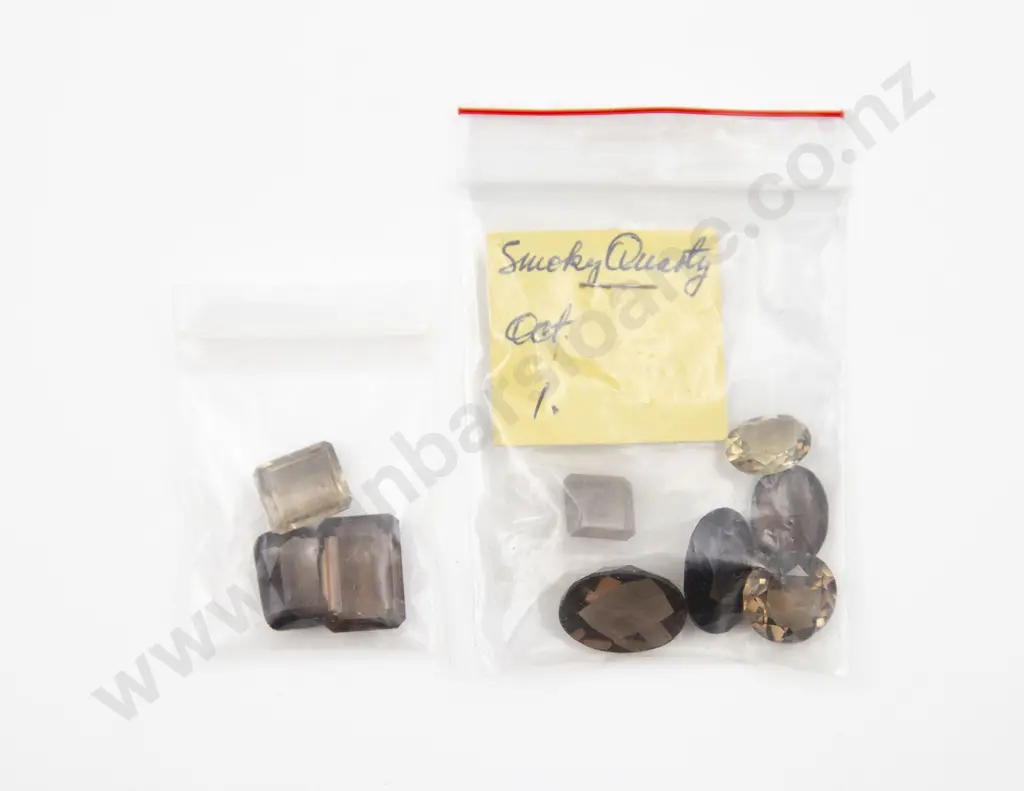 Nine Unmounted Smoky Quartz Gem Stones Image 1++
