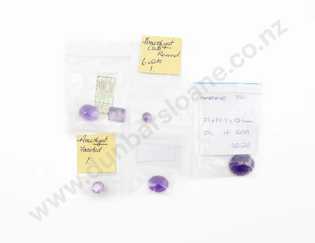 Six Unmounted Amethyst Gem Stones Image 1++