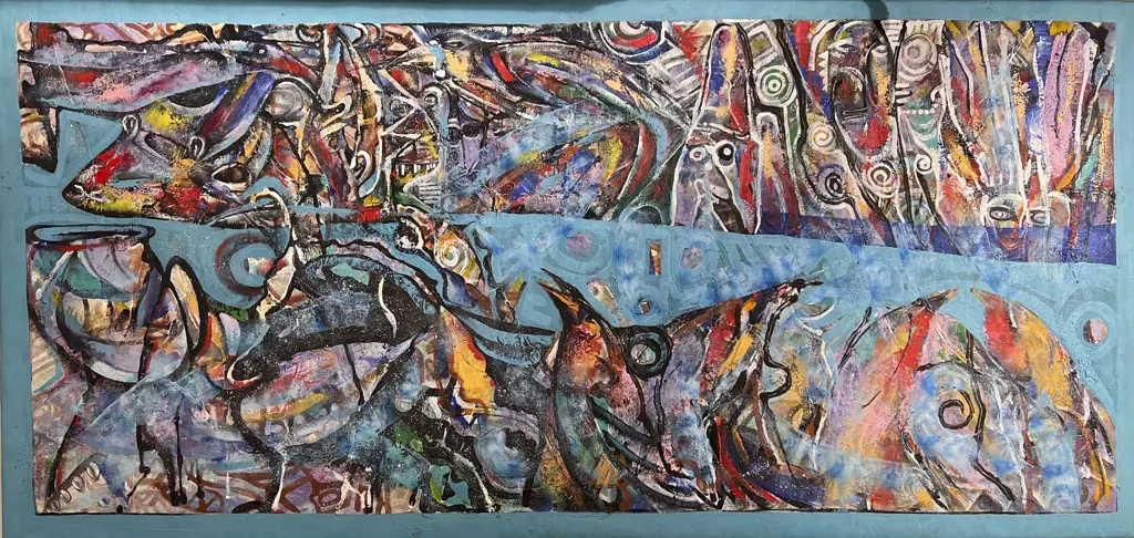 Artist Unknown - Abstract - Oil on Canvas Image 1++
