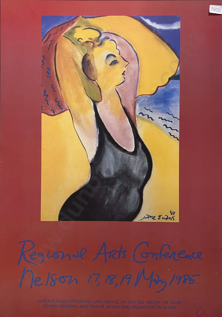 Jane Evans - Regional Art Conference 1975 - Printed Poster on Board Image 1++