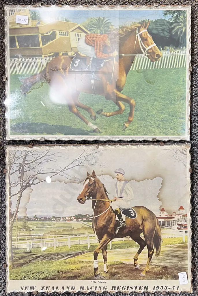 Two Vintage Horse Racing Prints Image 1++