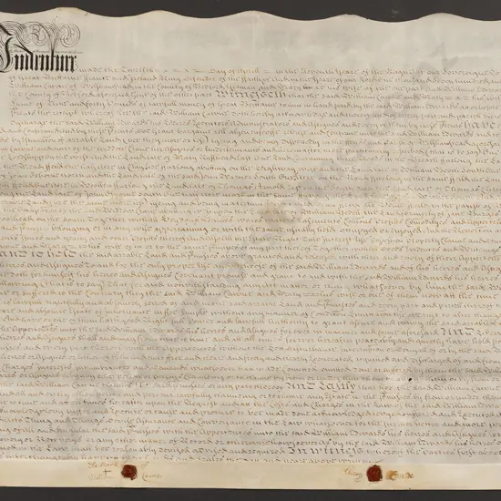 Framed Indenture Dated 1775