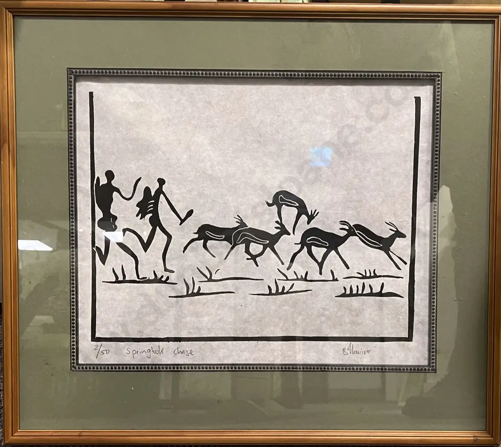 Indistinctly Signed - Springbok Chase - Ltd Ed Print 2/50 Image 1++