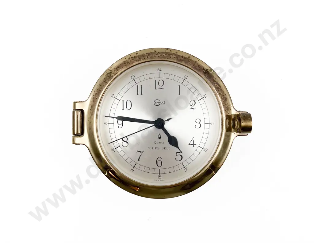 Modern German Brass Ships Clock Image 1++