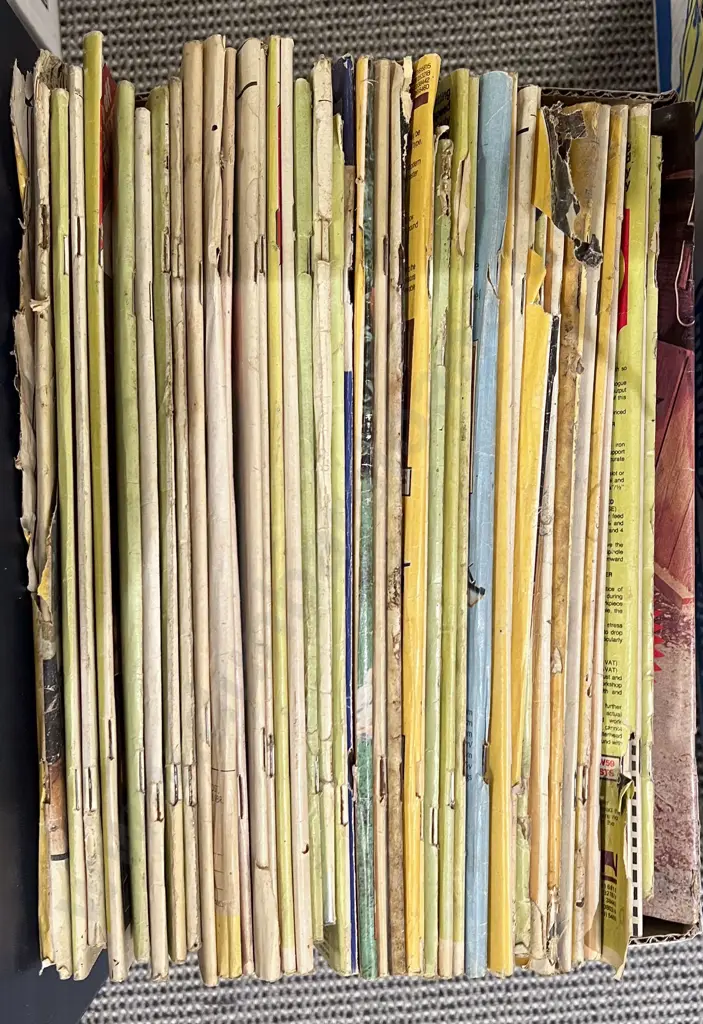 Box of Assorted Vintage Practical Woodworking Magazines Image 1++