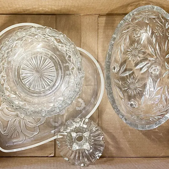 Small Quantity of Pressed Glass