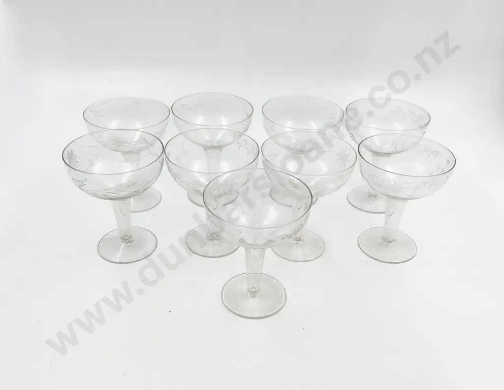 Nine Hollow Stemmed Champagne Glasses Image 1++