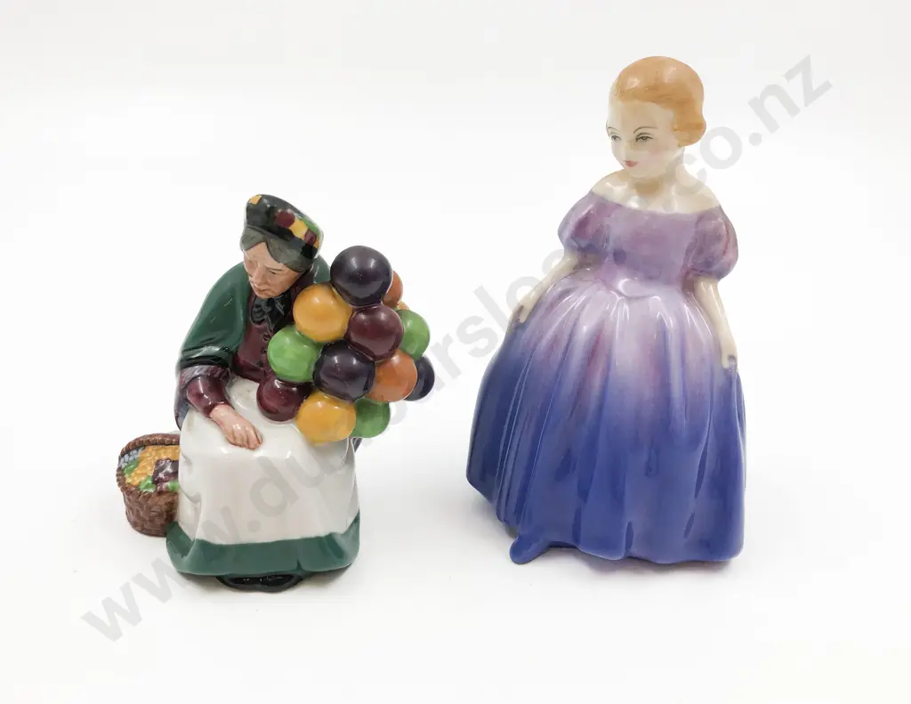 Two Small Royal Doulton Figures "Marie" & "The Old Balloon Seller" Image 1++