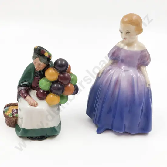 Two Small Royal Doulton Figures "Marie" & "The Old Balloon Seller"