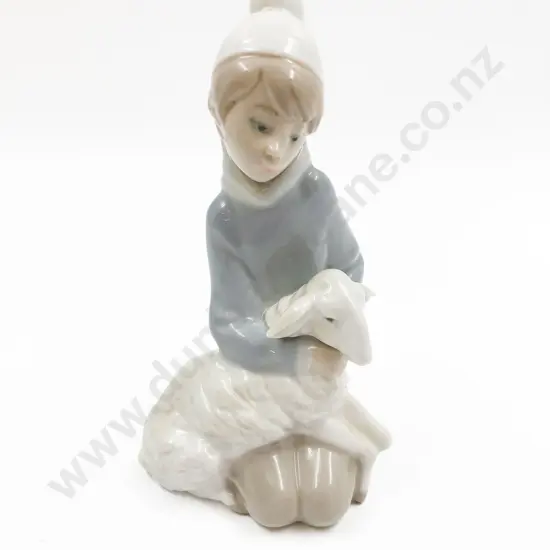 Lladro Figure of Girl with Lamb