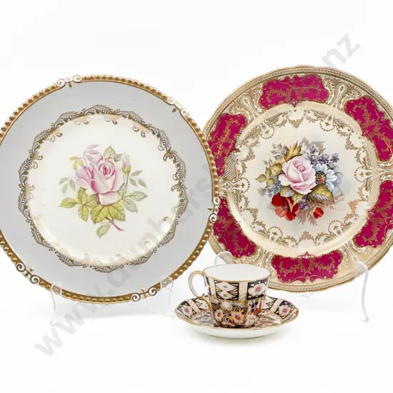Aynsley Imari Pattern Coffee Cup and Saucer Together with Two Aynsley Fancy China Plates
