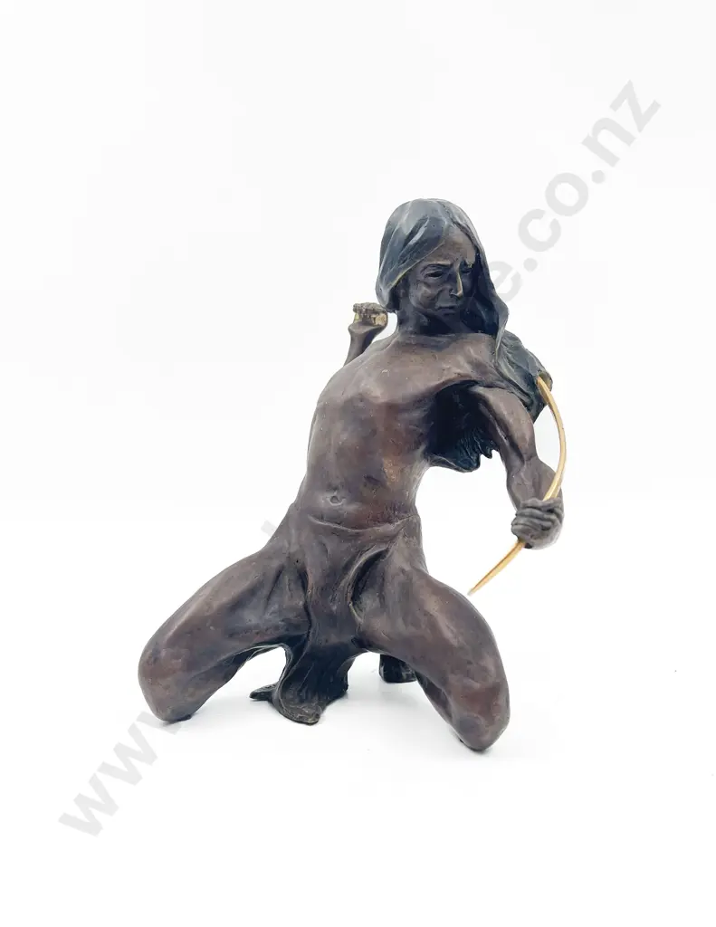 Bronze Native American Figure Image 1++