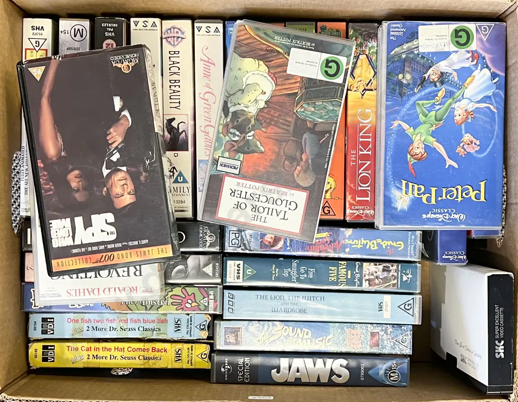 Two Boxes of Assorted Vintage VHS Image 1++