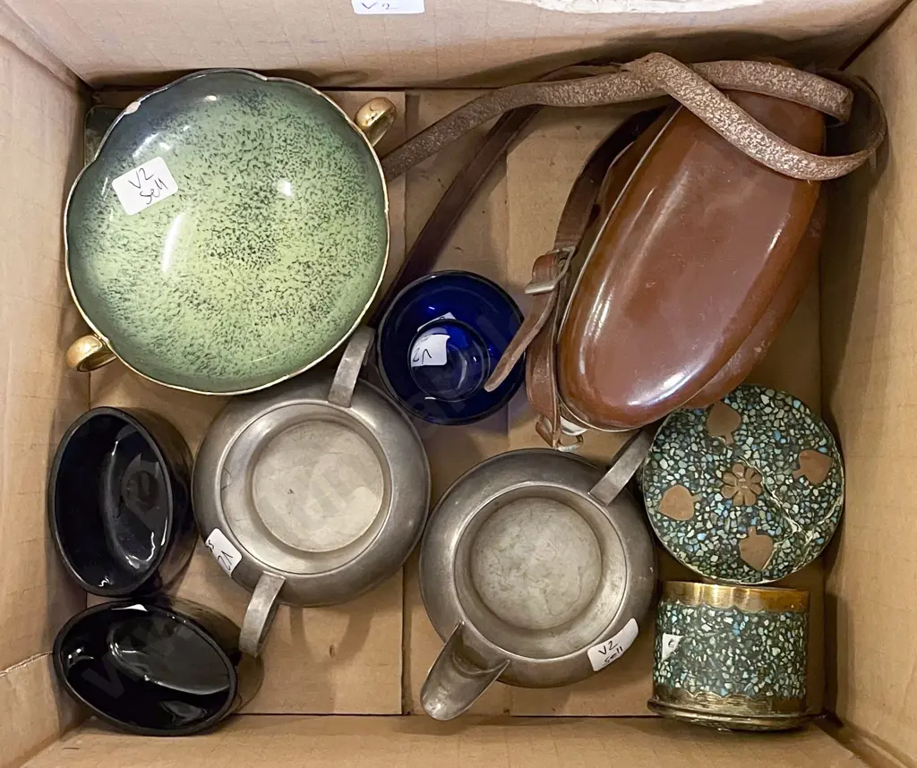 Box of Assorted Including Carlton Ware and Vintage Camera etc Image 1++