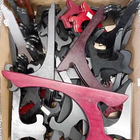Box of Assorted Plate Stands
