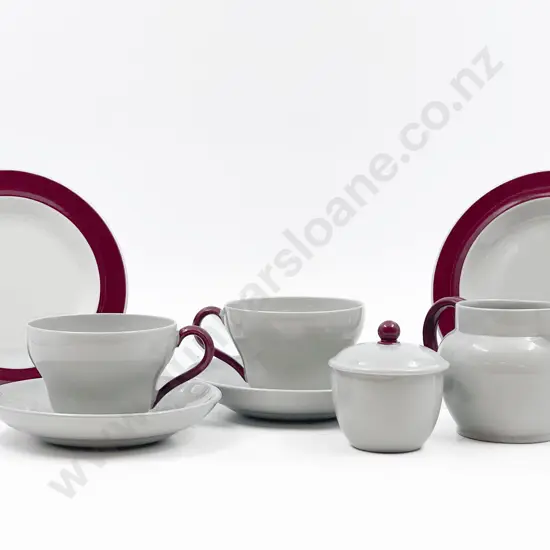 Pair of Wedgwood Trios with Matching Sugar and Cream