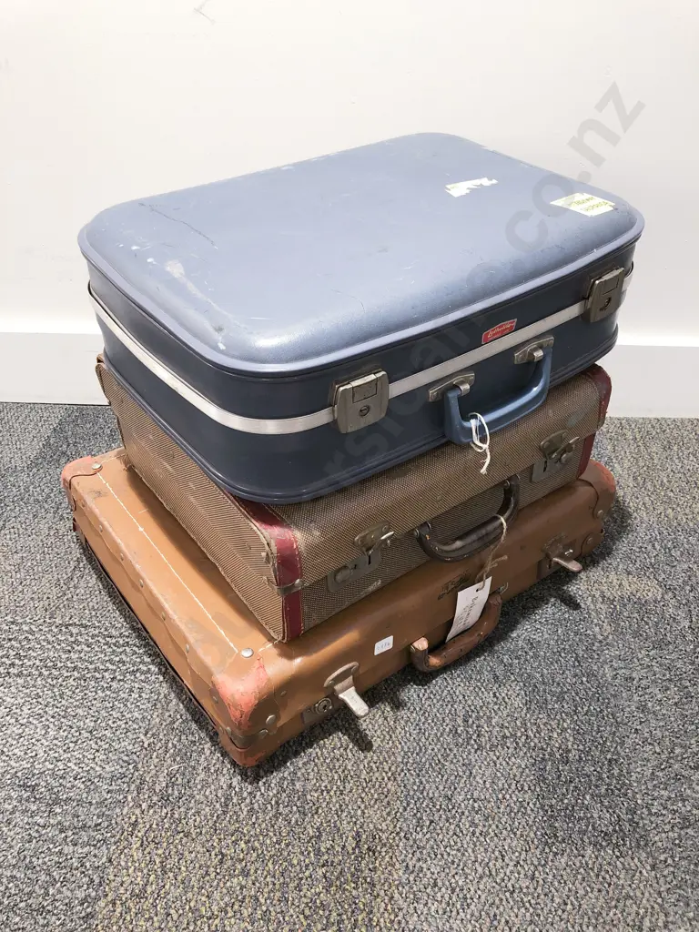 Three Vintage Suitcases Image 1++