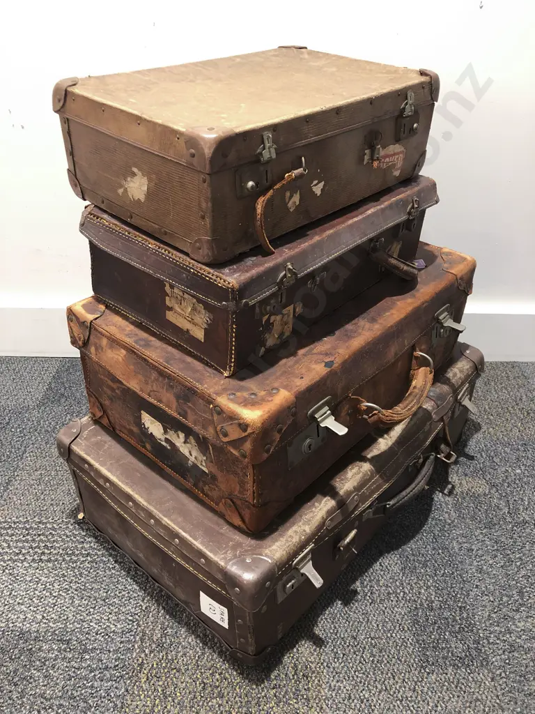 Four Vintage Suitcases Image 1++