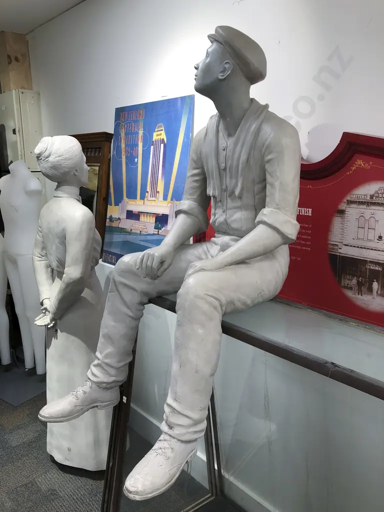 Fibre Glass Seated Colonial Figure Image 1++