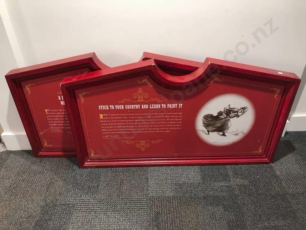 Two Museum Informational Signs Image 1++