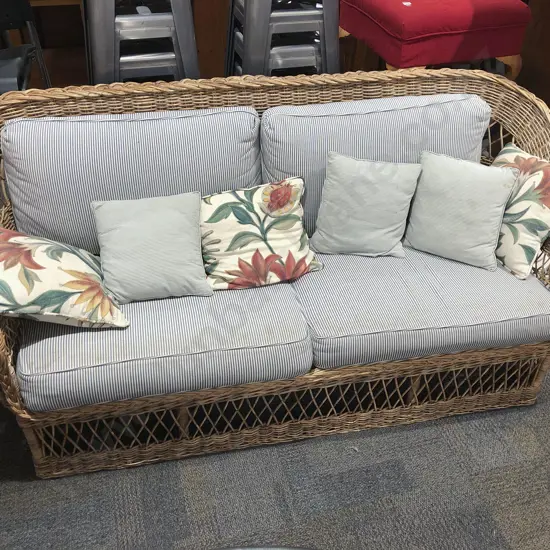 Wicker Two Seater Settee