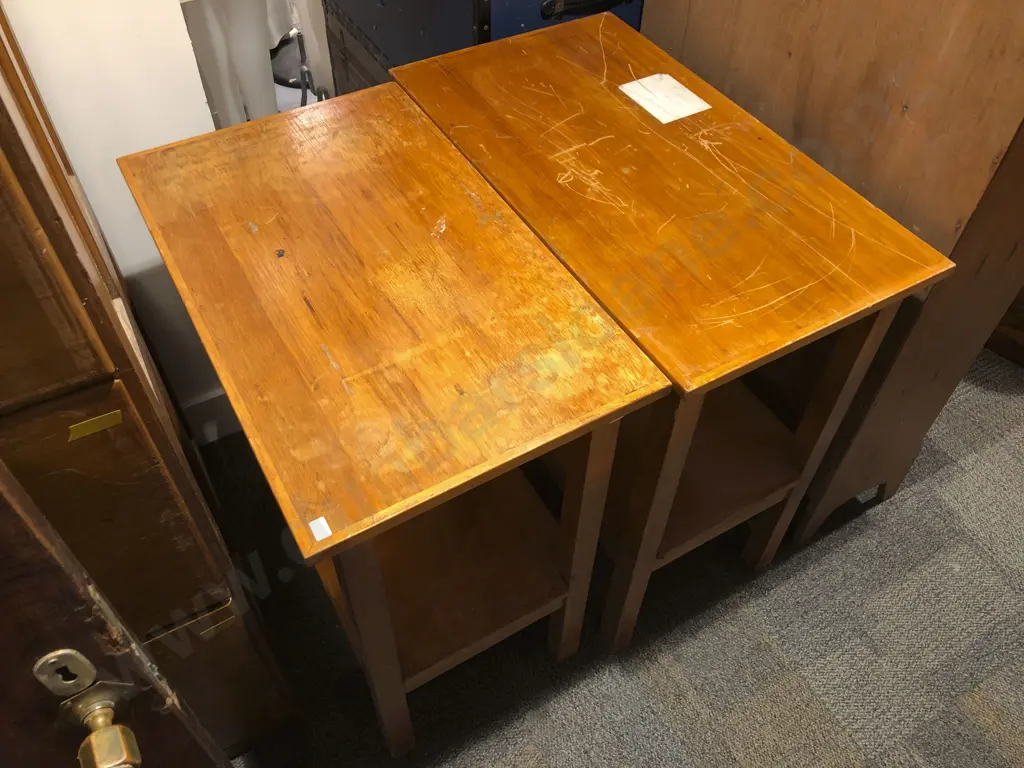 Pair of Two Tier Side Tables Image 1++